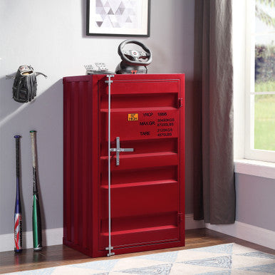 ACME 35954 Cargo Chest, Red ACME Furniture