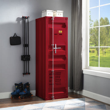 ACME 35955 Cargo Single Door Wardrobe, Red ACME Furniture