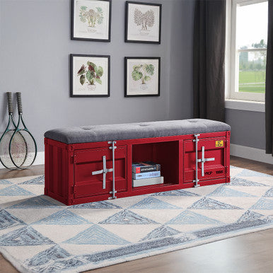 ACME 35956 Cargo Bench, Red ACME Furniture