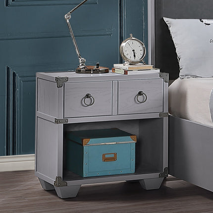 ACME 36128 Orchest Nightstand with USB Dock (1 Drw), Gray