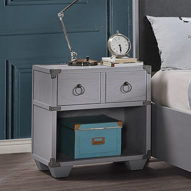 ACME 36128 Orchest Nightstand with USB Dock (1 Drw), Gray ACME Furniture