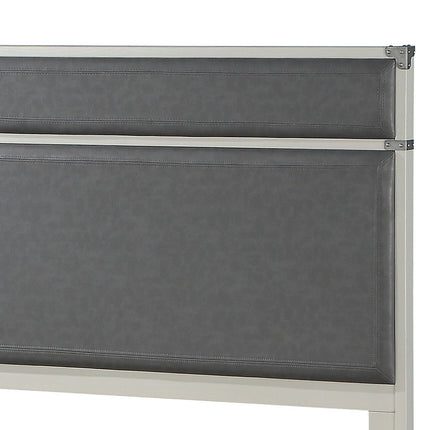ACME 36130T Orchest Twin Bed with Storage, Gray PU & Gray