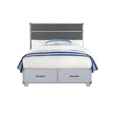 ACME 36135F Orchest Full Bed with Storage, Gray PU & Gray ACME Furniture