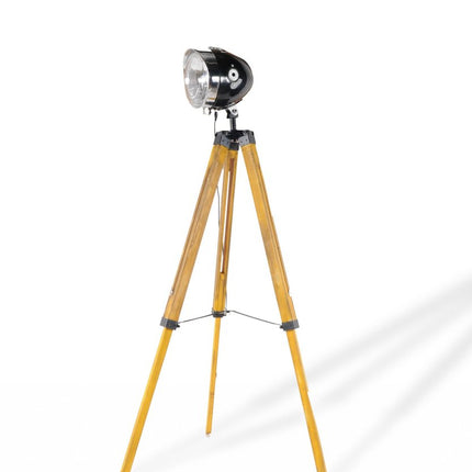 35" Brown Tripod Floor Lamp With Cone HomeRoots