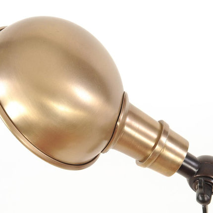 20" Black Metal Adjustable Desk Table Lamp With Gold Bowl Shade