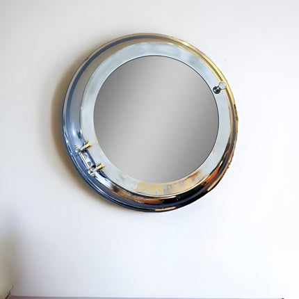21" Silver Round Aluminum Framed Accent Mirror HomeRoots