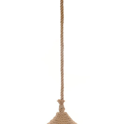Beige and Black Iron and Rope Ceiling Light HomeRoots