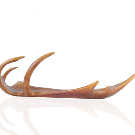 12" Brown Antler Resin Serving Tray HomeRoots