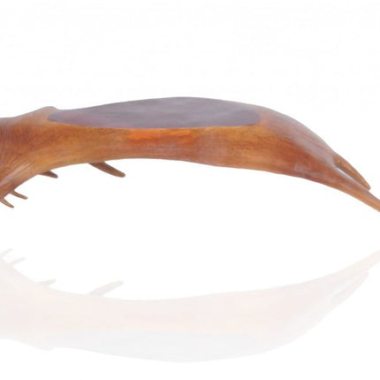 12" Brown Antler Resin Serving Tray HomeRoots