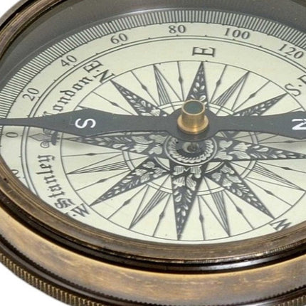Brass Makers To The Queen Compass With Leather Case HomeRoots