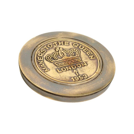 Brass Makers To The Queen Compass With Leather Case HomeRoots