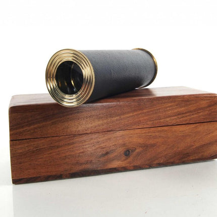 1.5" X 15" X 1.5" Handheld Telescope In Wood Box HomeRoots