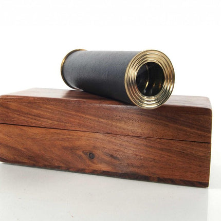 1.5" X 15" X 1.5" Handheld Telescope In Wood Box HomeRoots