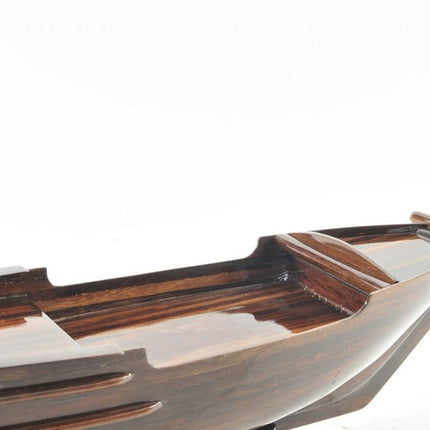 6" Dark Brown Novelty Wood Serving Tray With Handles HomeRoots