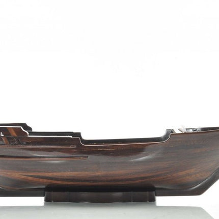 6" Dark Brown Novelty Wood Serving Tray With Handles HomeRoots