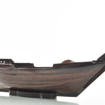 6" Dark Brown Novelty Wood Serving Tray With Handles HomeRoots