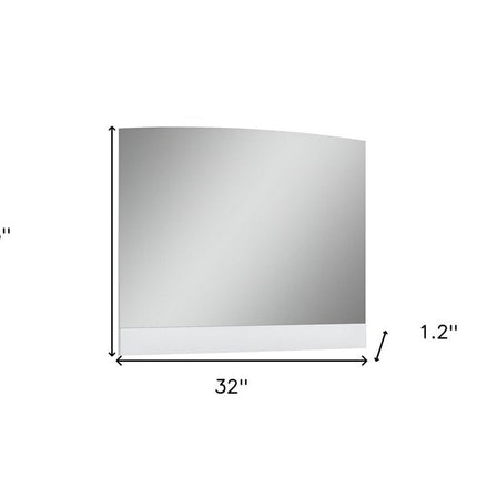 45" White Wood Framed Mounted Dresser Mirror HomeRoots
