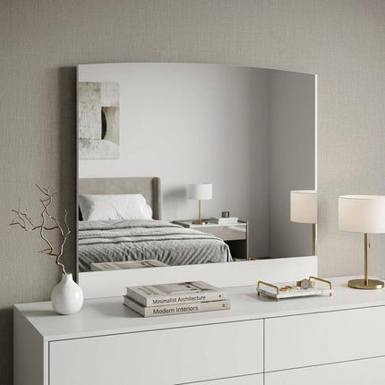 45" White Wood Framed Mounted Dresser Mirror HomeRoots