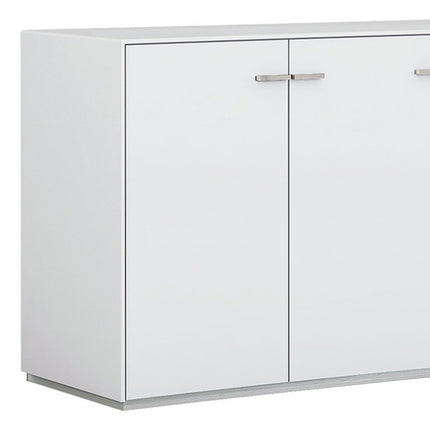 72" White Buffet Table with Four Doors HomeRoots