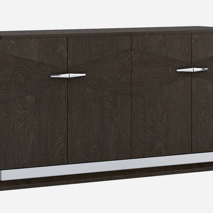 72" Gray Two Drawer Buffet Table Soft Close with Four Doors HomeRoots