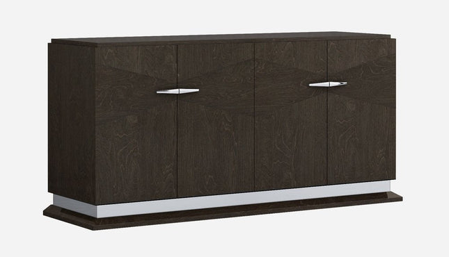 72" Gray Two Drawer Buffet Table Soft Close with Four Doors HomeRoots