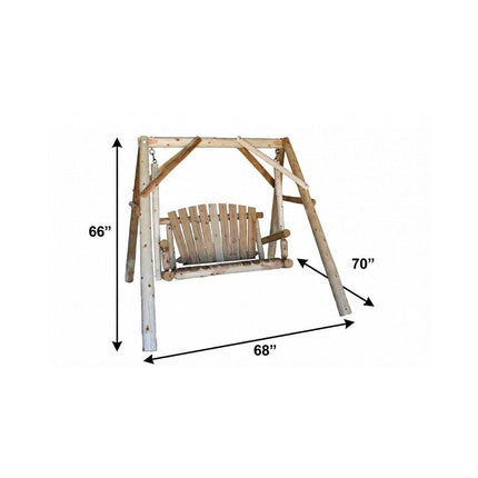 70" Natural Swing Chair HomeRoots