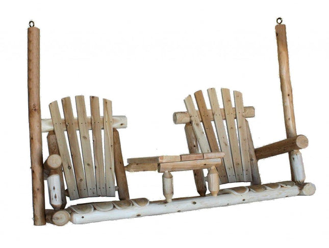 71" X 24" X 49"  Natural Wood Tete-A-Tete Porch Swing HomeRoots