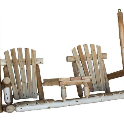71" X 24" X 49"  Natural Wood Tete-A-Tete Porch Swing HomeRoots