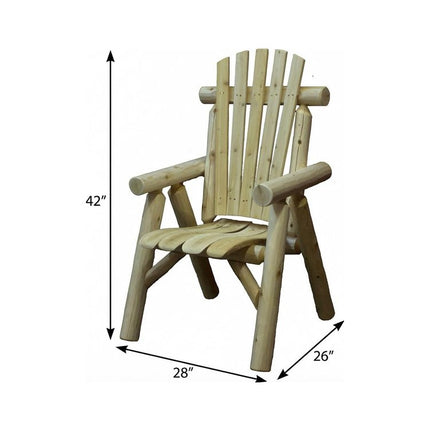 28" X 26" X 42" Natural Wood Dining Chair HomeRoots