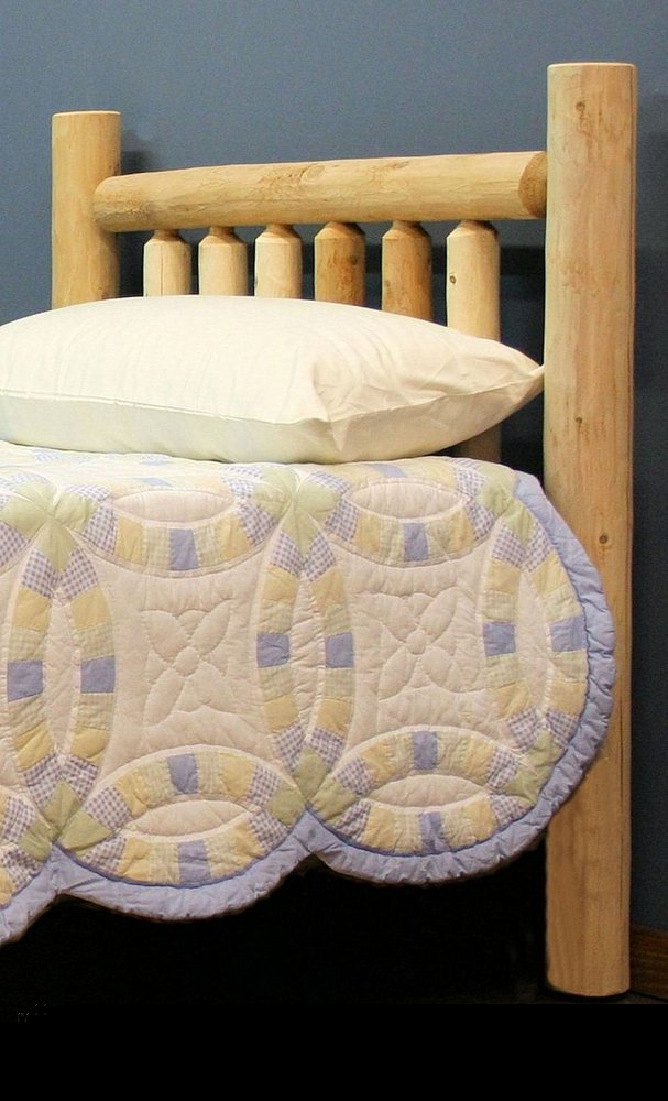 Natural Clear Finish Cedar Log Twin Headboard HomeRoots