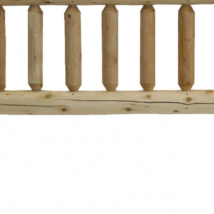 Natural Clear Finish Cedar Log Twin Headboard HomeRoots