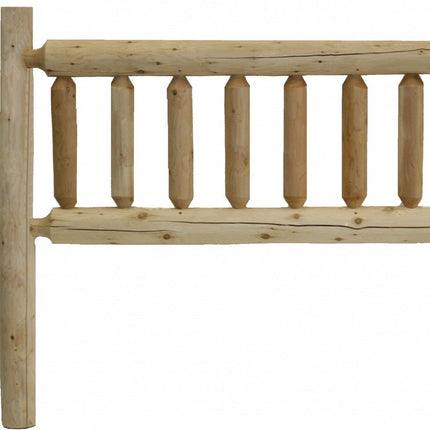 Natural Vintage Brown Finish Cedar Log Twin Headboard HomeRoots
