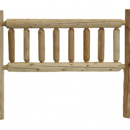 Natural Light Honey Finish Cedar Log Queen Headboard HomeRoots
