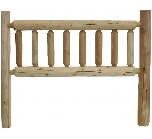 Natural Vintage Brown Finish Cedar Log Queen Headboard HomeRoots