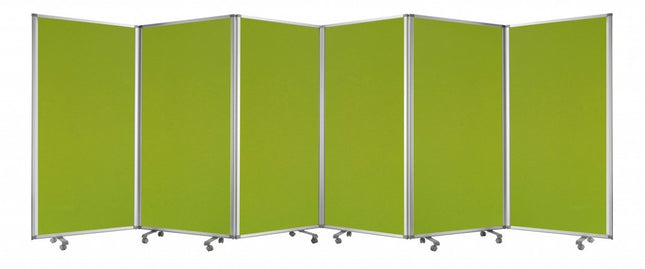 71" Green Iron Folding Six Panel Screen Room Divider HomeRoots