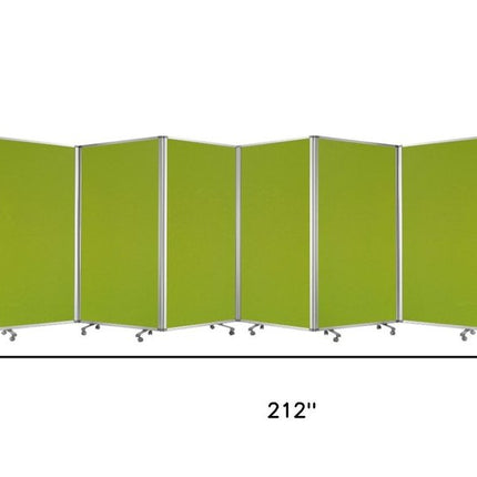 71" Green Iron Folding Six Panel Screen Room Divider HomeRoots