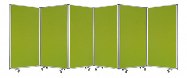 71" Green Iron Folding Six Panel Screen Room Divider HomeRoots
