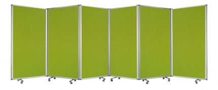 71" Green Iron Folding Six Panel Screen Room Divider HomeRoots