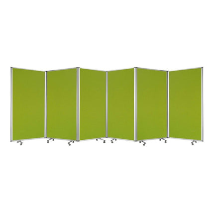 71" Green Iron Folding Six Panel Screen Room Divider HomeRoots