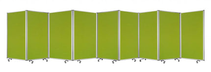 71" Green Iron Folding Nine Panel Screen Room Divider HomeRoots
