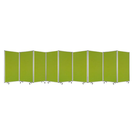 71" Green Iron Folding Nine Panel Screen Room Divider HomeRoots