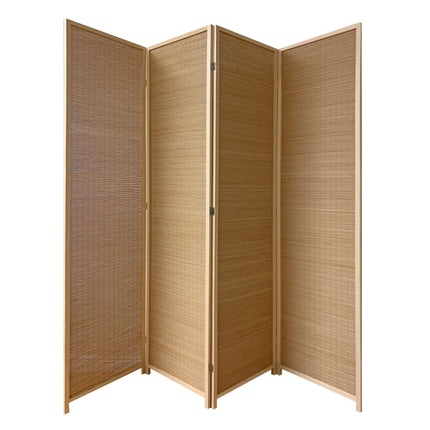71" Brown Folding Three Panel Screen Room Divider HomeRoots