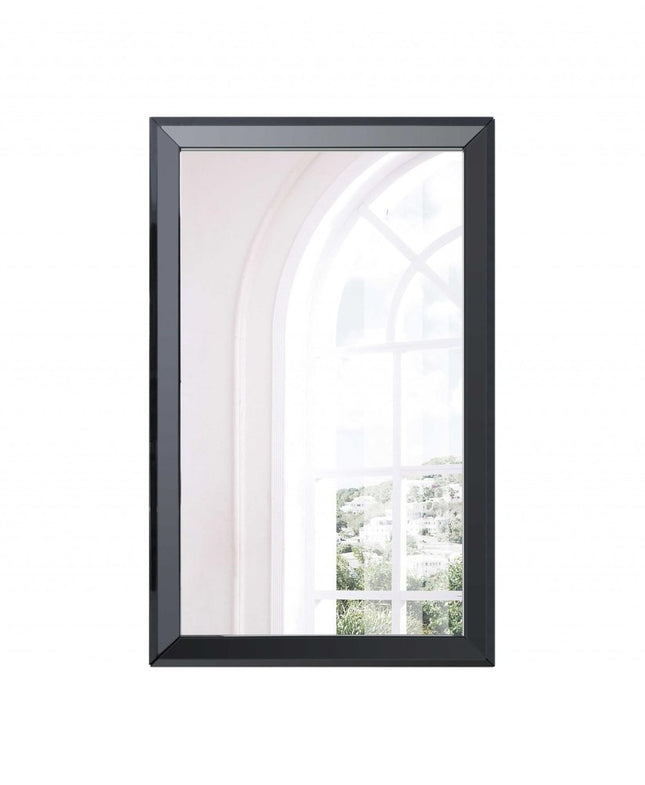 51" Black Wood Framed Accent Mirror HomeRoots