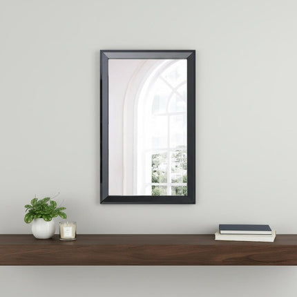 51" Black Wood Framed Accent Mirror HomeRoots