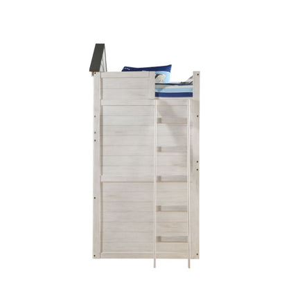 ACME 37165 Tree House Loft Bed (Twin Size), Weathered White & Washed Gray (1Set/2Ctn)  9
