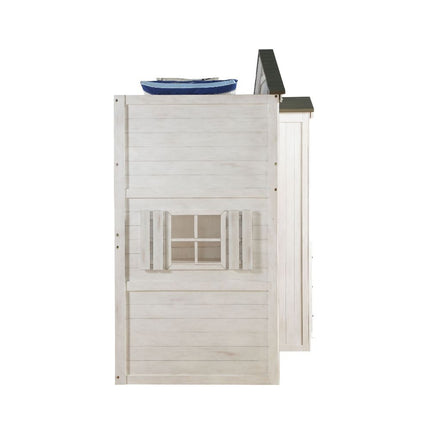 ACME 37165 Tree House Loft Bed (Twin Size), Weathered White & Washed Gray (1Set/2Ctn)  12
