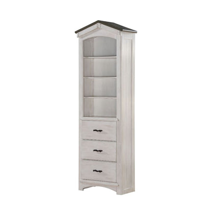 ACME 37168 Tree House Bookcase, Weathered White & Washed Gray  1