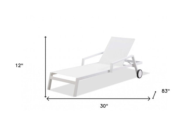Set Of 2 White Modern Aluminum Chaise Lounges HomeRoots