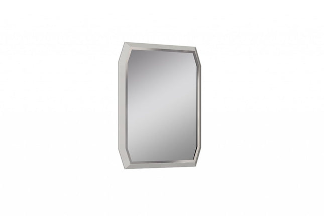 49" Taupe Abstract Glass Framed Accent Mirror HomeRoots