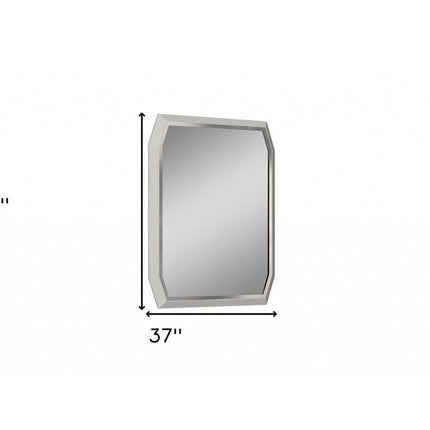 49" Taupe Abstract Glass Framed Accent Mirror HomeRoots
